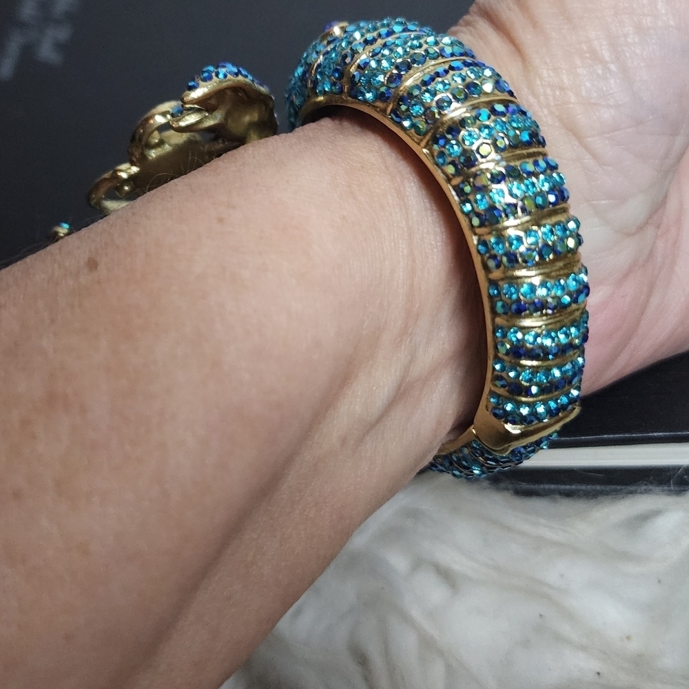 Heidi Daus Jewel Tones Crystal Lobster Cuff NiB - Picture 4 of 13